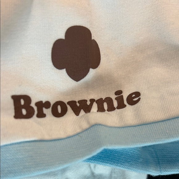 Kids' White and Blue Trim T-Shirt - Picture 3 of 4